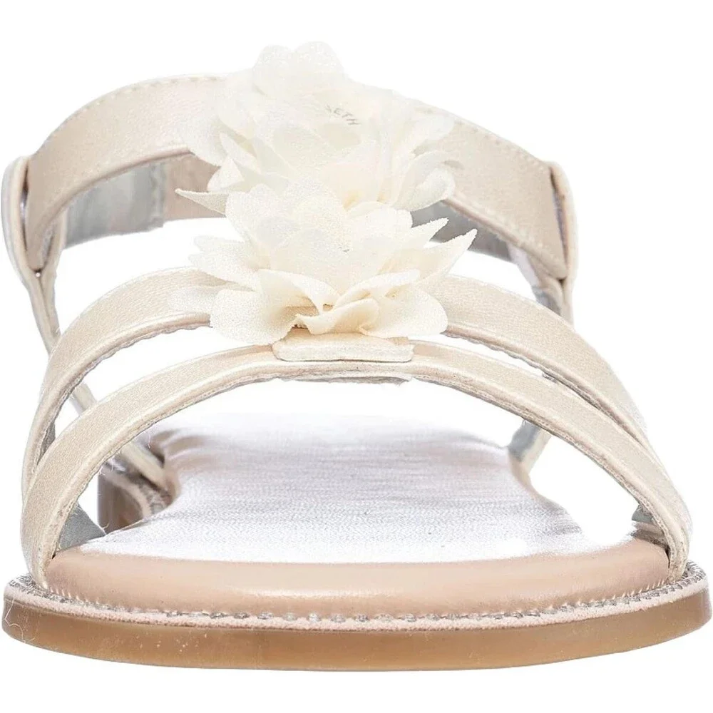 Kenneth Cole Brianne Fiore KCN004 Sandal Girls 1 Beige Open Toe Slingback KHD777